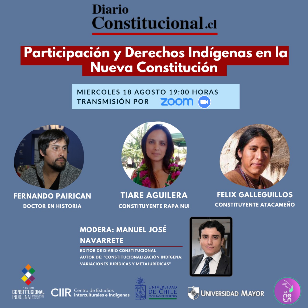 Diario Constitucional invita al coloquio “Participación y Derechos Indígenas en la Nueva Constitución”