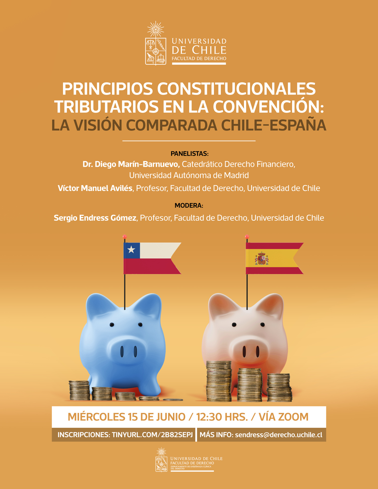 Universidad de Chile invita a Seminario "Principios constitucionales tributarios en la Convención: La visión comparada Chile-España"