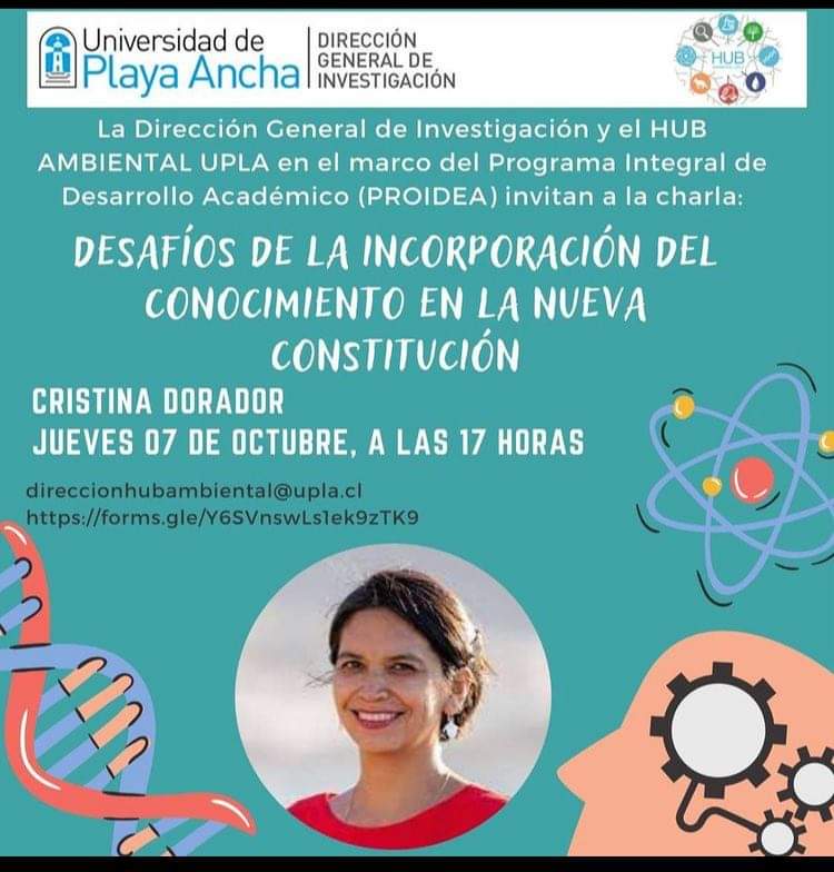 La Universidad de Playa Ancha invita a la charla: "Desafíos de la incorporación del conocimiento en la nueva Constitución"