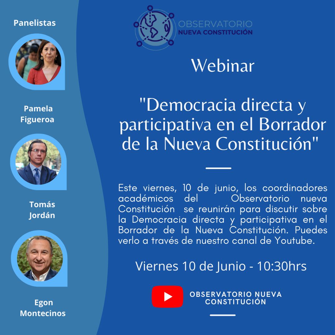 Webinar: democracia directa y participación en la nueva Constitución