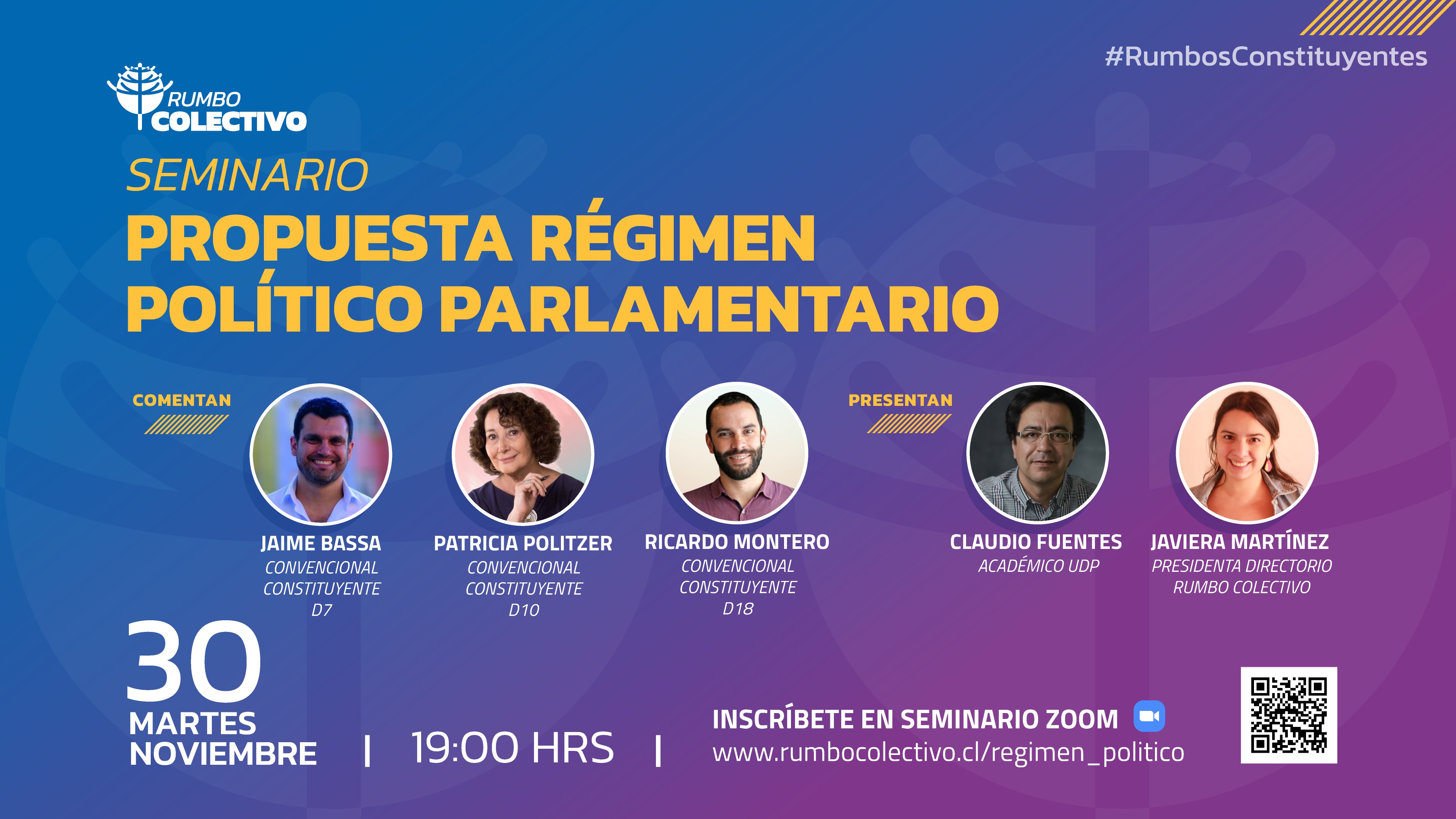 Rumbo Colectivo invita al seminario: "Propuesta de Régimen Político Parlamentario"