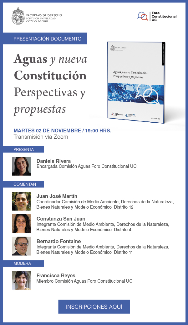 Universidad Católica presenta el documento: "Aguas y nueva Constitución, perspectivas y propuestas