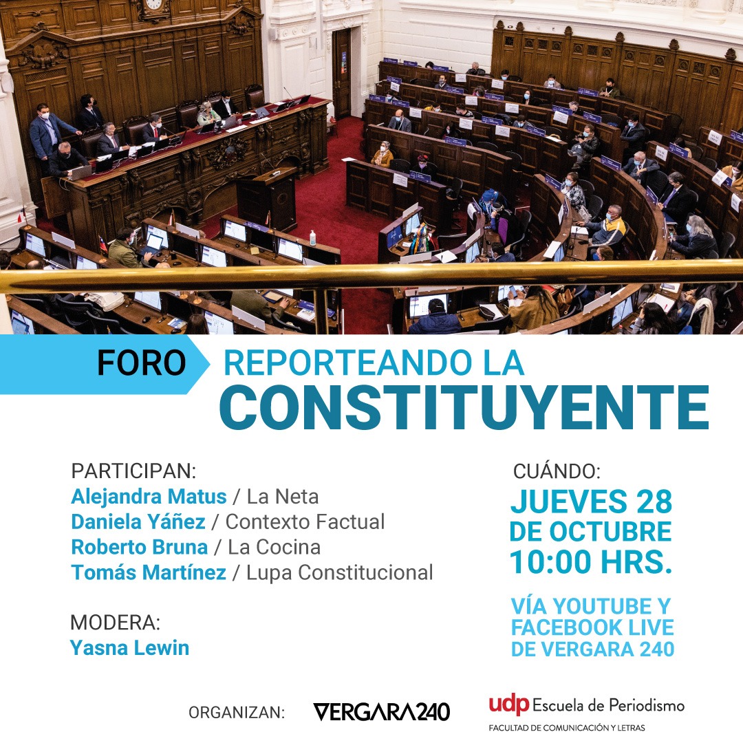 Universidad Diego Portales invita al foro: “Reporteando la Constituyente”